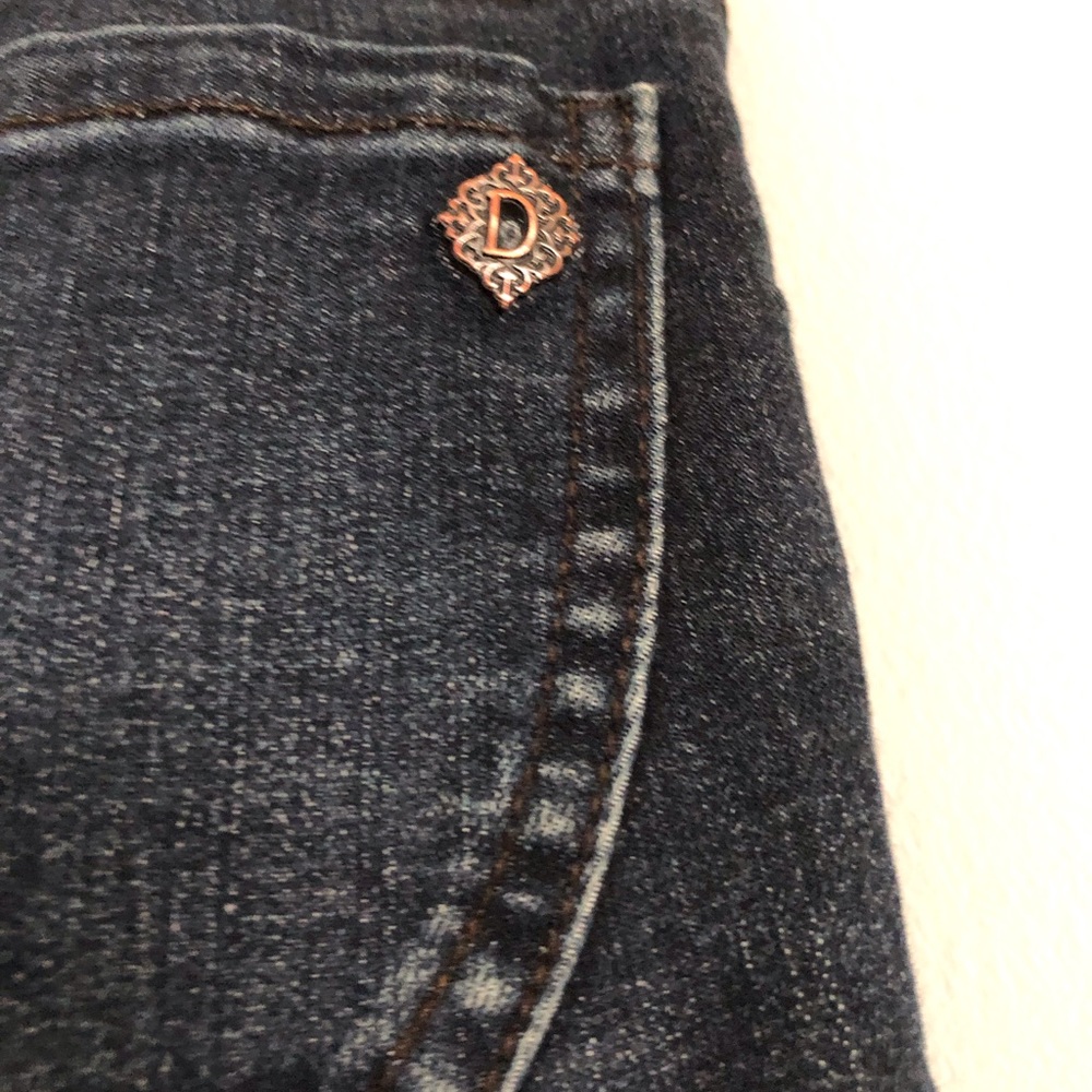 Democracy jeans, size 8, dark wash, straight leg, ankle length